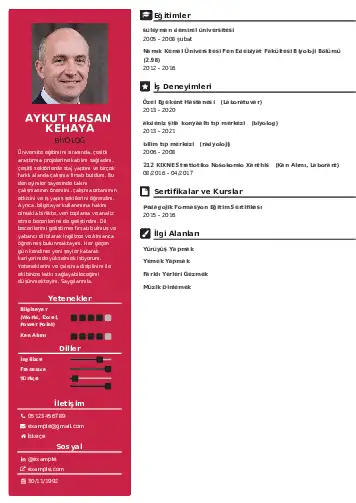 Biyolog CV Örnekleri cv indir